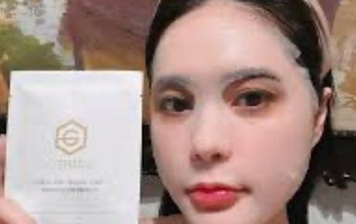 Đoàn Di Băng quảng cáo sản phẩm vừa bị thu hồi là mặt nạ tế bào gốc, đắp 10 phút giảm ngay 80% vết thương