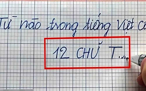 Từ nào trong Tiếng Việt có 12 chữ T?