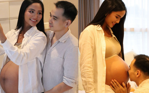 Hoa hậu H'Hen Niê cuối thai kỳ: Visual vẫn nét căng, chồng có hành động top 1 "nuông chiều" vợ