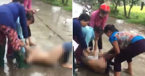 Nghi cặp bồ với người đã có vợ, cô gái bị nhóm phụ nữ giữ tay chân, lột trần quần áo giữa đường ở Bắc Ninh
