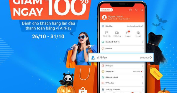 Thanh toán AirPay, giảm đến 100K trên Shopee đây này!