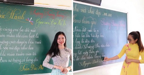 Mãn nhãn với nét chữ của các giáo viên Quảng Trị: Viết bảng đẹp như rồng bay phượng múa, dân mạng thi nhau chia sẻ rần rần