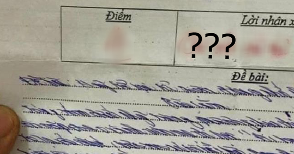 Làm bài kiểm tra văn nhưng chữ xấu ngả nghiêng, cô giáo phê cực gắt khiến cậu học trò phải tự thấy 