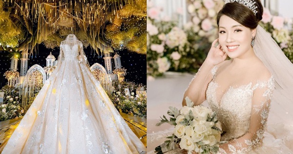 Trước khi bị phụ bạc, Âu Hà My từng hóa công chúa trong đám cưới cổ tích với 3 bộ váy cưới đính kim cương giá 1 tỉ đồng