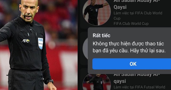 Trọng tài trận Việt Nam - UAE bị cộng đồng mạng "tấn công" Facebook cá nhân, phải tạm khóa tài khoản - Vimarsana News
