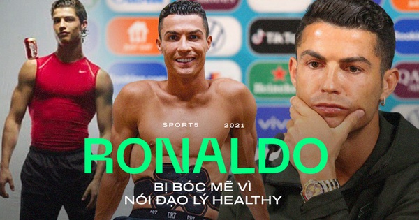 Ronaldo nói đạo lý healthy bị dân tình bóc mẽ: Kiếm hàng nghìn tỷ đồng nhờ quảng cáo sản phẩm không lành mạnh, từ nước có ga, gà rán đến máy rung tạo 6 múi