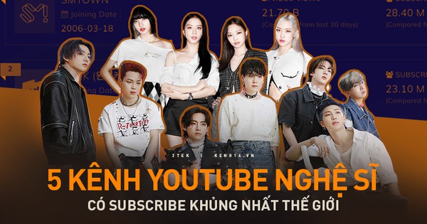 Top 5 kênh YouTube nghệ sĩ có lượng subscribe khủng nhất ...