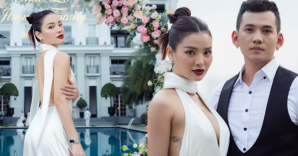 Phuong Trinh Jolie and her fiancé wear “hacking” to the wedding