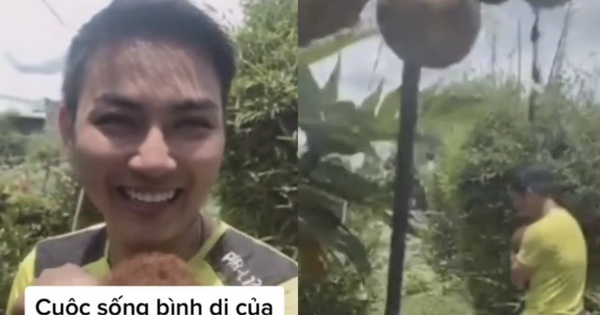 Hoai Lam live stream the beautiful life in his hometown after leaving showbiz, 1 visual feature changes fast