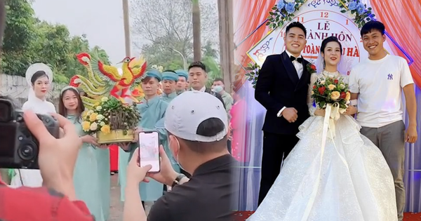 The Sao Enter Ngu couple had a big wedding, did Cape Long bring the “rumored boyfriend” to attend?