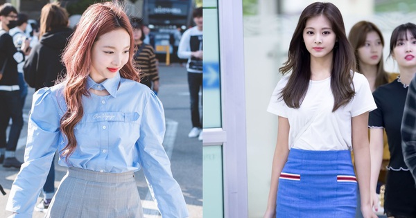 Nayeon maintains the best dressed style in the group, Tzuyu looks a bit “bored”