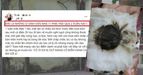 National Economics students “call for help” again when the dormitory water is black, there are worms, many nights without power, they have to light candles.