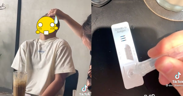The whole group invited each other to go to a cafe and saw one person “cough” continuously, immediately took a test strip to “poke” the nose on the spot and the end