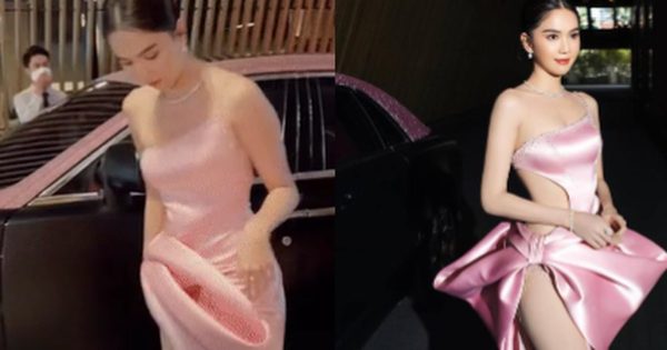 Ngoc Trinh wears a bold cut dress, attends the event with a 30 billion supercar, how is her beauty through “normal camera”?