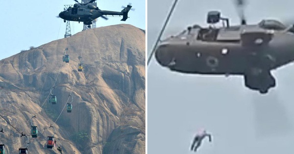 3 people died after falling from a helicopter to rescue tourists stuck in the cable car