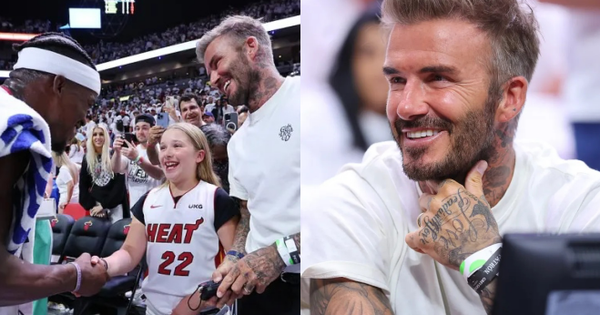 David Beckham caused an uproar on the NBA football field with his bright visual, who would have been caught in the spotlight by the screams of Harper’s daughter