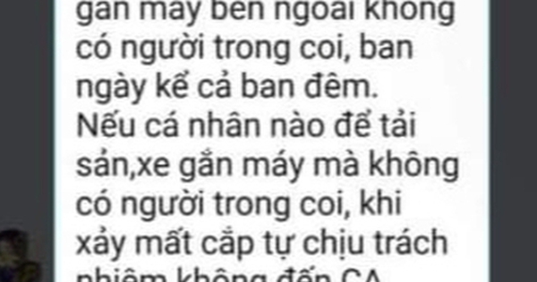 Recommendation “If you lose your car, don’t report it to the police”, what does the Ben Thanh ward police say?