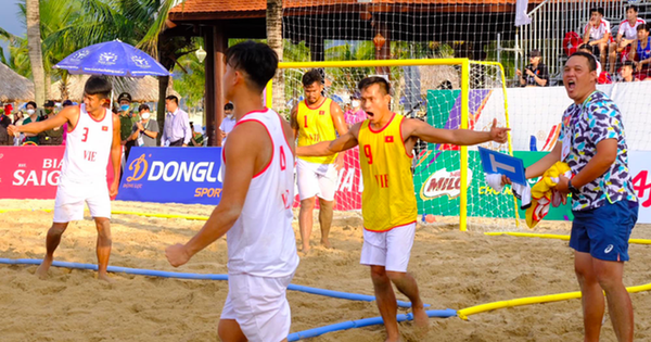 Vietnam beach handball team won gold early 1 round