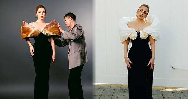 Ly Nha Ky, Tuong San wear “variant” of Adele’s famous dress