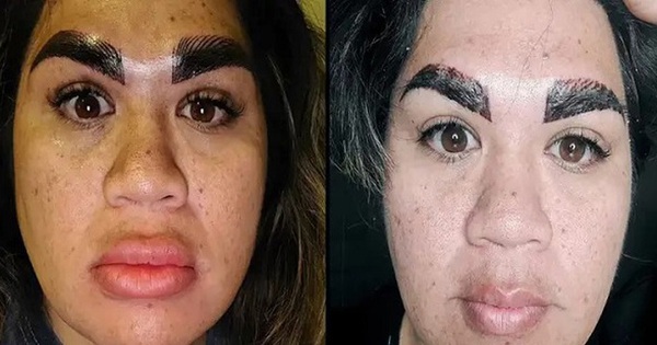 Spending nearly 8 million on tattooing eyebrows to save money, the woman received the ending “bored not bothering to talk”