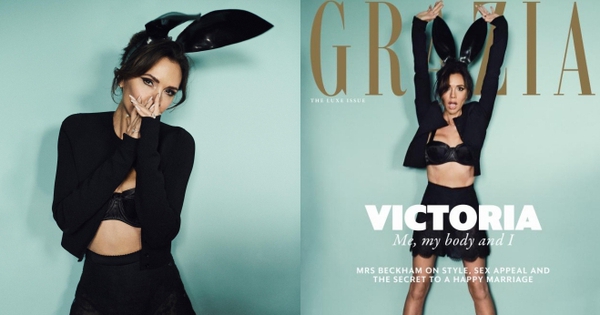 Victoria Beckham reveals lingerie on magazine cover, admits skinny is outdated