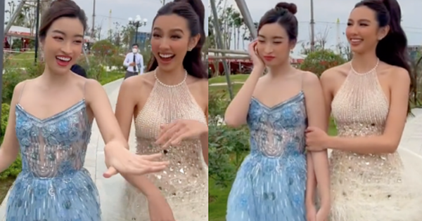 Revealing the clip Do My Linh suddenly shook Thuy Tien’s hand, the twist then clarified the relationship between the two queens