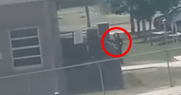 Video of the suspect in the US school shooting incident sneaking into the school to cause the crime