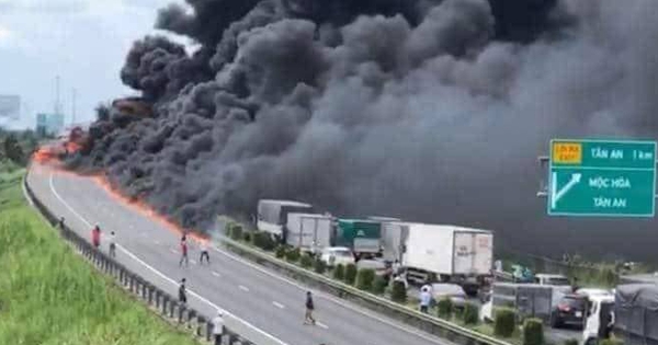 The cause of the oil tanker burning on the Ho Chi Minh City – Trung Luong highway