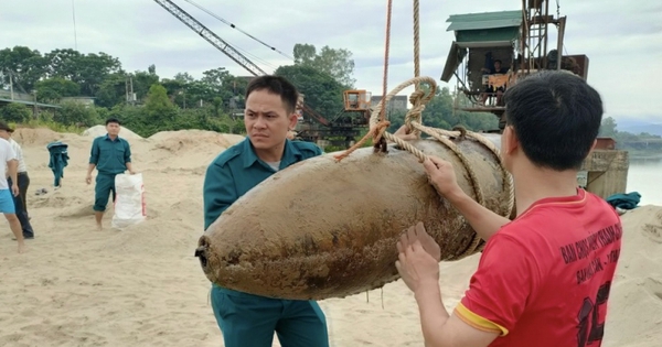 Encountering a bomb on the Lam River weighing 340kg