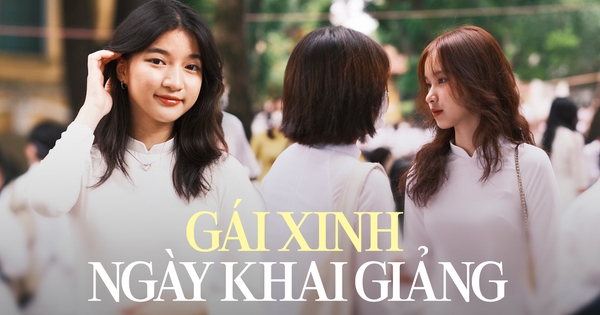 Dàn nữ sinh trong lễ khai giảng, chỉ diện áo dài trắng là ai cũng xinh!