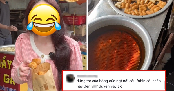 TikToker đứng trước cửa hàng quẩy rán và chê chảo dầu đen khiến dân tình bức xúc: 