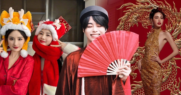 Sao thế giới nô nức đón năm mới: Hanbin diện cả Hanbok và áo dài, Dương Mịch - Lưu Thi Thi cùng dàn mỹ nhân Thái khoe sắc chào xuân - Ảnh 3.