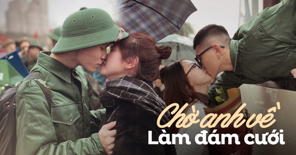 View - Tân binh nhập ngũ nhận nụ hôn của người yêu và lời hứa xúc động: "Chờ anh, 2 năm nữa khi về nhất định sẽ cưới em"