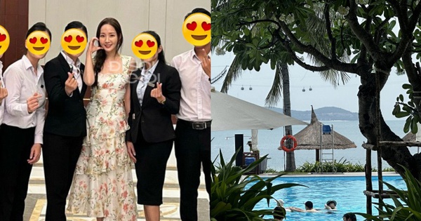 View - Ảnh hiếm Park Min Young diện váy xinh xỉu đi tiệc, dàn sao Cô Đi Mà Lấy Chồng Tôi vui đùa ở resort Nha Trang