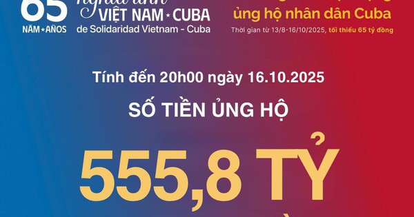 20h ngày 16/10: Chính thức kết thúc chương trình vận động ủng hộ nhân dân Cuba, tổng số tiền cán mốc 555,8 tỷ đồng