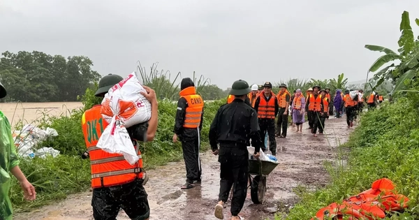 Hơn 2.000 lượt cán bộ, chiến sĩ Công an Thái Nguyên tham gia khắc phục hậu quả mưa lũ