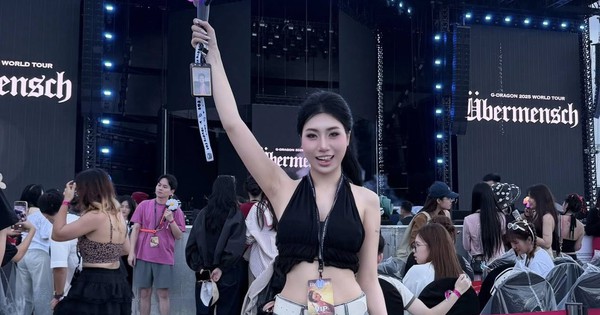 Em gái Văn Toàn khoe visual trắng phát sáng khi đi đu concert G-DRAGON