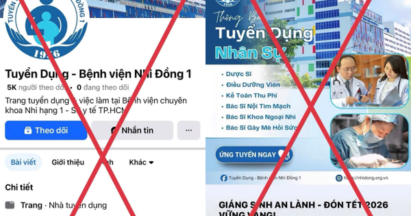 Bệnh viện Nhi Đồng 1 cảnh báo khẩn