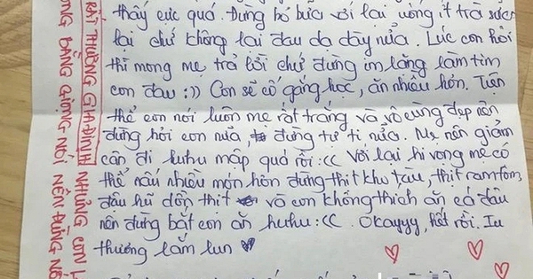 "Mẹ rất trắng và vô cùng đẹp nên đừng tự ti nữa"; "Đừng im lặng làm tim con đau" - bức thư khiến nhiều bậc cha mẹ lặng người