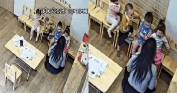 Phụ huynh soi camera thấy cô giáo liên tục làm 1 điều trước mặt con gái đang gào khóc nức nở, vội up ngay clip lên mạng và thốt lên 4 từ