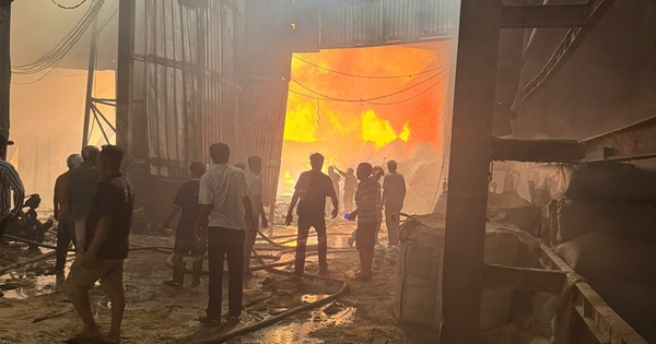 Cháy lớn tại nhà máy xay xát lúa gạo ở Long An