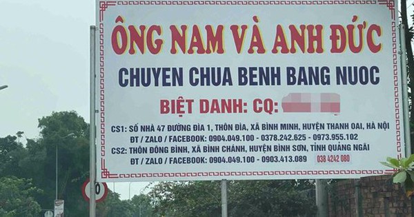 Từ Hà Nội vào Quảng Ngãi quảng cáo chữa bệnh bằng nước