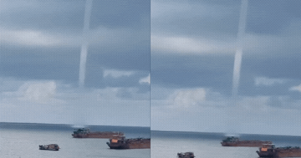 Clip: Vòi rồng bất ngờ quét qua biển Phú Quốc, cảnh tượng ghi lại khiến người xem nổi da gà!