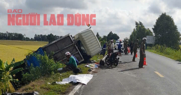 Trên đường về quê, 4 người bị xe tải chở rác tông thương vong tại Long An