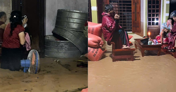 Trắng đêm chạy lũ ở Hà Tĩnh: Người dân đội mưa gồng mình cứu lúa, hàng chục hecta nguy cơ mất trắng