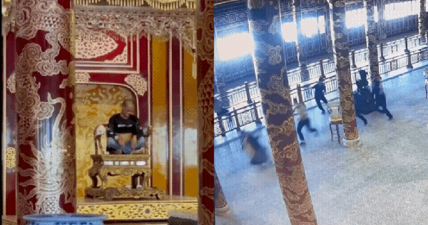 Toàn cảnh thời điểm lực lượng khống chế gã đàn ông làm hư hại Ngai vàng ở Huế: Bảo vệ ở đâu?