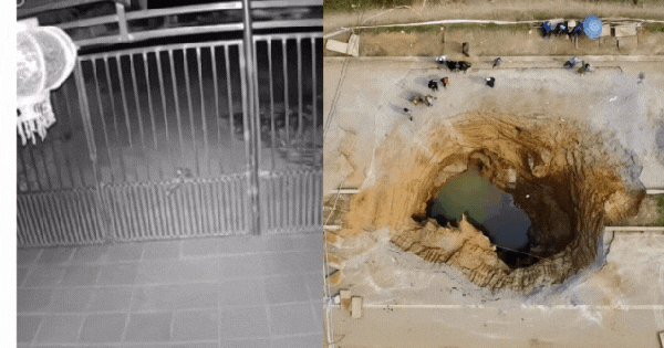 Camera ghi lại khoảnh khắc cuối cùng trước khi xe máy rơi xuống "hố tử thần" sâu 10 mét ở Bắc Kạn