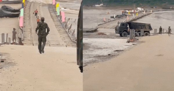 Thực hư thông tin "cầu phao Phong Châu bị đứt cáp, mất kiểm soát"