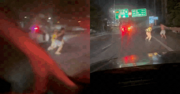 Clip tài xế xe tải lao vào ô tô CSGT, phụ xe cản trở cảnh sát, nhảy rào bỏ trốn: Hàng hóa trên xe không rõ nguồn gốc