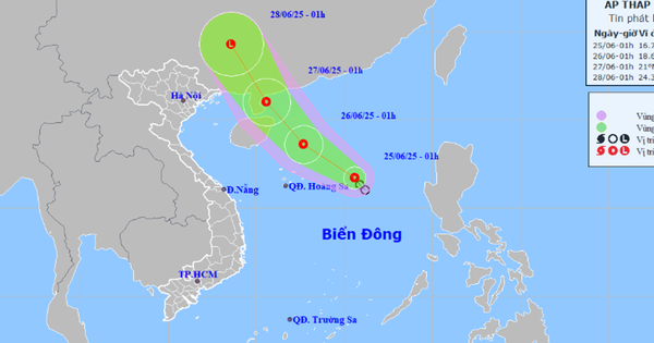 Áp thấp nhiệt đới giật cấp 8, cách quần đảo Hoàng Sa khoảng 440 km